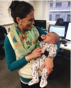 Baby James visits the office! <3
